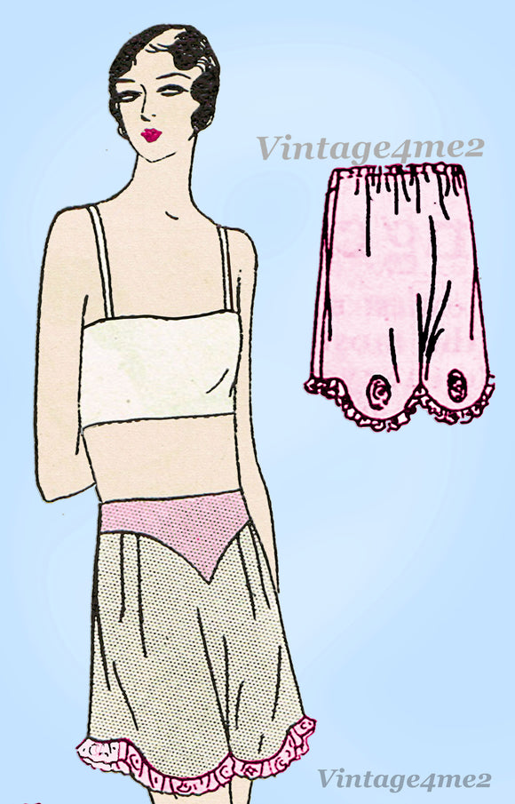 Butterick 2320: 1920s Misses French Panties Size 28 Waist Vintage Sewing Pattern