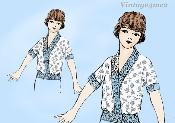 Butterick 2715: 1920s Stunning Misses Blouse Size 38 B Vintage Sewing Pattern