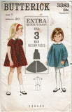 Butterick 3383: 1960s Cute Uncut Toddler Girls Dress Sz 1 Vintage Sewing Pattern
