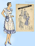 Butterick 3579: 1940s Uncut Misses Full Bib Apron Sz 40-42 B Vintage Sewing Pattern