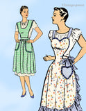 Butterick 3579: 1940s Uncut Misses Full Bib Apron Sz 40-42 B Vintage Sewing Pattern