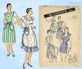 Butterick 3579: 1940s Uncut Misses Full Bib Apron Sz 40-42 B Vintage Sewing Pattern