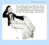 1930s Vintage Butterick Sewing Pattern 438 Glamorous 30 Inch French Boudoir Doll