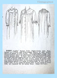 Butterick 5607: 1920s Charming Misses Nightgown Sz 40 B Vintage Sewing Pattern