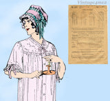Butterick 5607: 1920s Charming Misses Nightgown Sz 40 B Vintage Sewing Pattern