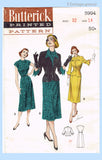 Butterick 5994: 1950s Uncut Misses Dress & Jacket 32B Vintage Sewing Pattern