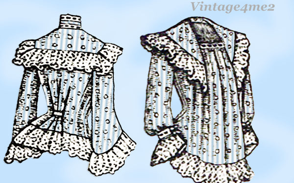 Butterick 6166: 1900s Rare Edwardian Dressing Sack Sz 34 B Vintage Sewing Pattern