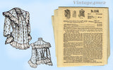 Butterick 6166: 1900s Rare Edwardian Dressing Sack Sz 34 B Vintage Sewing Pattern