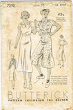\Butterick 7292: 1930s Misses Dress w Culottes Sz 38 B Vintage Sewing Pattern