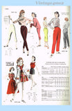 Butterick 7557: 1950s Uncut Misses Top & Peddle Pushers 36 B Vintage Sewing Pattern