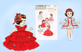 1950s Original Vintage Butterick Pattern 7971 Littlest Angel 11 inch Doll Clothes