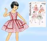 1950s Vintage Butterick Sewing Pattern 8388 Cute Baby Girls Party Dress Size 1