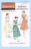 1950s Rare Uncut Vintage Singer Manikin Doll Clothes Pattern 3 Butterick Designs Group 1