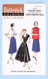 1950s Rare Uncut Vintage Singer Manikin Doll Clothes Pattern 3 Butterick Designs Group 2