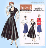 1950s Rare Uncut Vintage Singer Manikin Doll Clothes Pattern 3 Butterick Designs Group 2