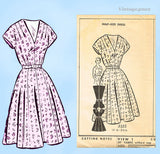 Clotilde 3125: 1950s Uncut Misses Street Dress Sz 38 B Vintage Sewing Pattern