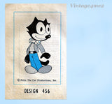 1960s Vintage Design Mail Order Sewing Pattern 456 Uncut Felix the Cat Doll