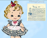 1960s Vintage Mail Order Transfer Pattern 807 Uncut 9 Inch Lil Girl Sock Doll