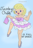 1950s Design Mail Order Embroidery Transfer 857 Uncut Mondays Child Tea Towels