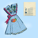 1940s Vintage Design Mail Order Sewing Pattern 893 Uncut Embroidered Apron Fits All