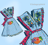 1940s Vintage Design Mail Order Sewing Pattern 893 Uncut Embroidered Apron Fits All