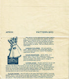 1940s Vintage Design Mail Order Sewing Pattern 893 Uncut Embroidered Apron Fits All