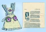 1940s Vintage Mail Order Pattern 905 Uncut Misses Pansy Full Bib Apron Fits All