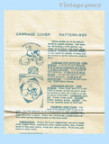 1950s Vintage Design Mail Order Transfer Pattern 939 Cute Uncut Baby Carriage Cover