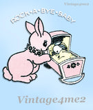 1950s Vintage Design Mail Order Transfer Pattern 939 Cute Uncut Baby Carriage Cover