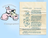 1950s Vintage Design Mail Order Transfer Pattern 939 Cute Uncut Baby Carriage Cover