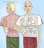 Du Barry 765: 1930s Stylish Misses Skirt & Blouse Sz 34 B Vintage Sewing Pattern