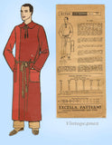 1920s Excella Vintage Sewing Pattern 1726 Uncut Men's Bath Robe Size 38 Chest