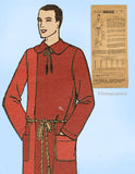 1920s Excella Vintage Sewing Pattern 1726 Uncut Men's Bath Robe Size 38 Chest