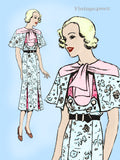 Excella 3778: 1930s Cute Little Girls Party Dress Size 12 Vintage Sewing Pattern