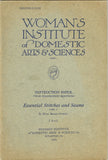 1920s Brooks Picken Woman's Institute Sewing Book 1 A-3 Essential Seams Stitches