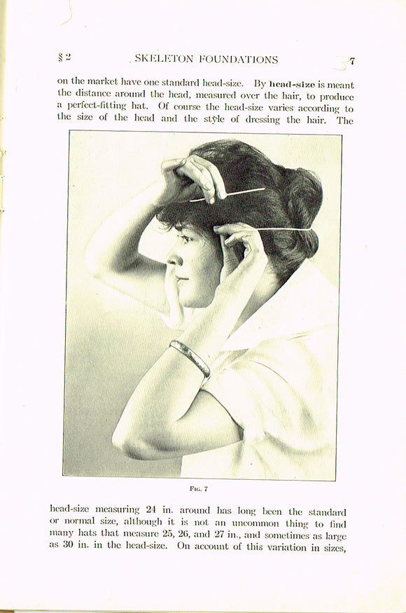 1920s Brooks Picken Womans Institute Millinery Book 102A Skeleton Foundations 1