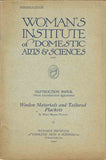 1920 Woman's Institute Woolen Materials & Tailored Plackets Course Book 12