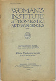 1920s Brooks Picken Woman's Institute Sewing Book 202 Plain Undergarments 1920ed\