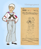 Ladies Home Journal 5895: 1920s Uncut Boys Sailor Suit Sz 8 Vintage Sewing Pattern