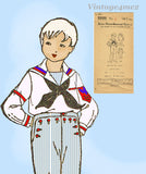 Ladies Home Journal 5895: 1920s Uncut Boys Sailor Suit Sz 8 Vintage Sewing Pattern