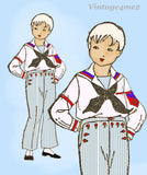 Ladies Home Journal 5895: 1920s Uncut Boys Sailor Suit Sz 8 Vintage Sewing Pattern