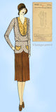 1930s Ladies Home Journal Sewing Pattern 6386 Uncut Plus Size Flapper Dress 40 B