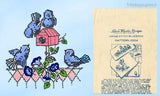 1930s Laura Wheeler Embroidery Transfer 2004 Uncut Bird & Floral Pillowcase Motifs