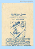 1930s Laura Wheeler Embroidery Transfer 2004 Uncut Bird & Floral Pillowcase Motifs
