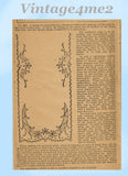 1910s Rare Uncut May Manton Embroidery Transfer 803 Elegant Table Runner Motif