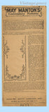 1910s Rare Uncut May Manton Embroidery Transfer 803 Elegant Table Runner Motif