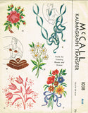 1940s Vintage McCall Embroidery Transfer 1038 Uncut Blouse Bodice Motifs