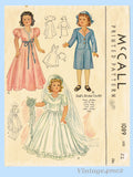 1940s Original Vintage McCall Pattern 1089 Rare WWII Bridal Doll Clothes 18 inch