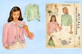 McCall 1159: 1940s Uncut WWII Misses Bedjacket Sz SM Vintage Sewing Pattern