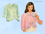 McCall 1159: 1940s Uncut WWII Misses Bedjacket Sz SM Vintage Sewing Pattern